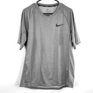 Nike Pro Large Dri-FIT Slim Fit Performance Training Shirt Gray Activewear Sport